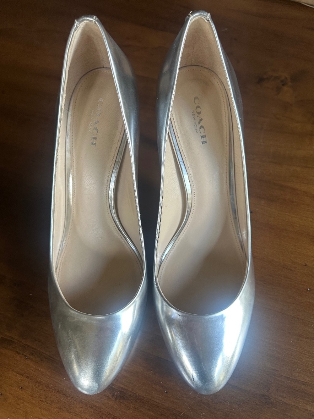 Coach Metallic Silver Pump - 9.5